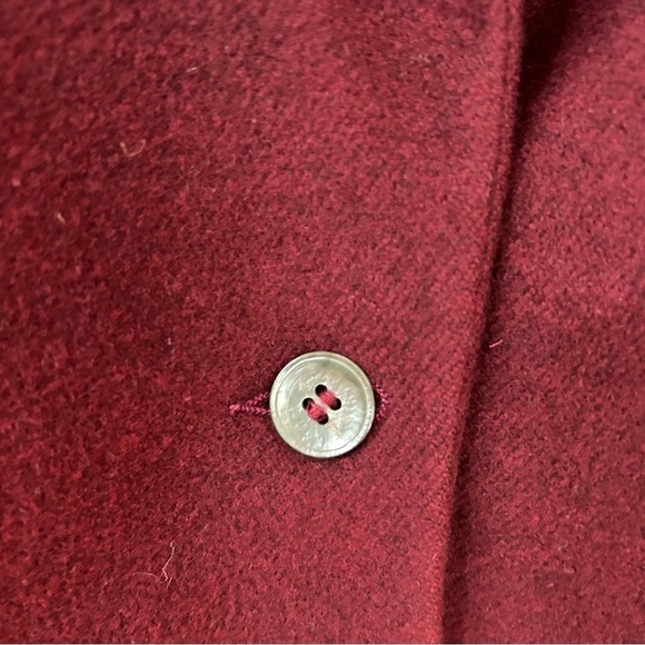 100% Cashmere Vintage Nordstrom Gallery Red Burgundy Blazer Jacket, Size 8 - Picture 6 of 12